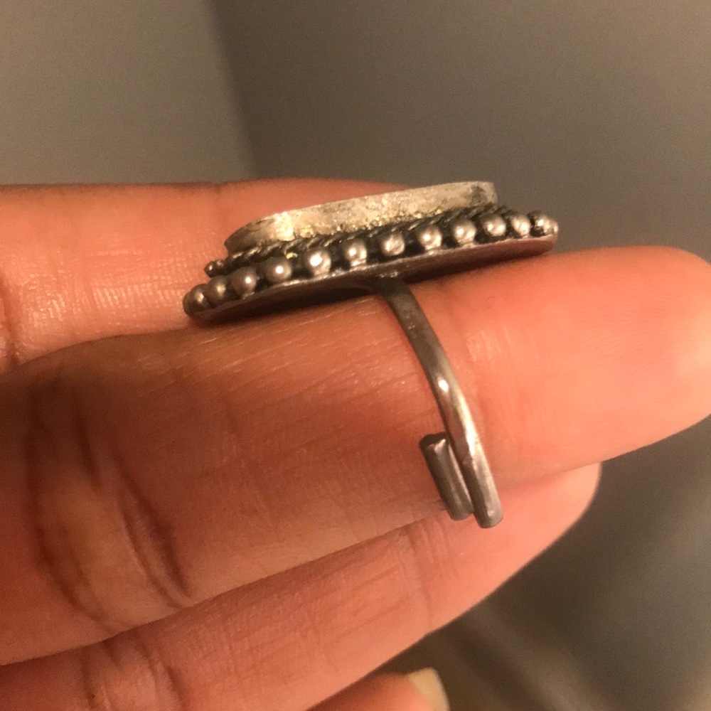 Precious stone adjustable ring - Picture 3 of 5